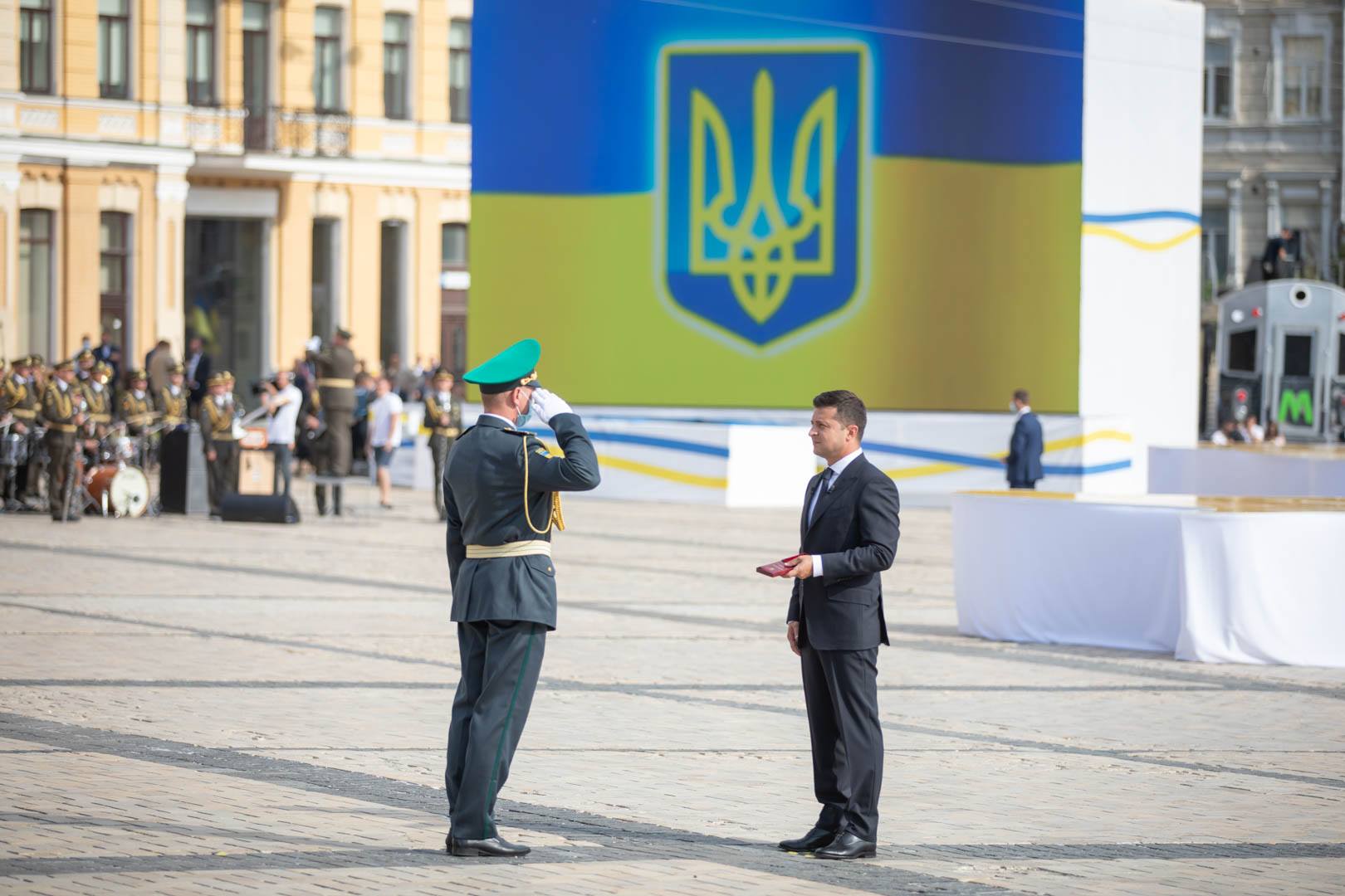 Парад в Харькове в честь 5 летия независимости Украины пограничников